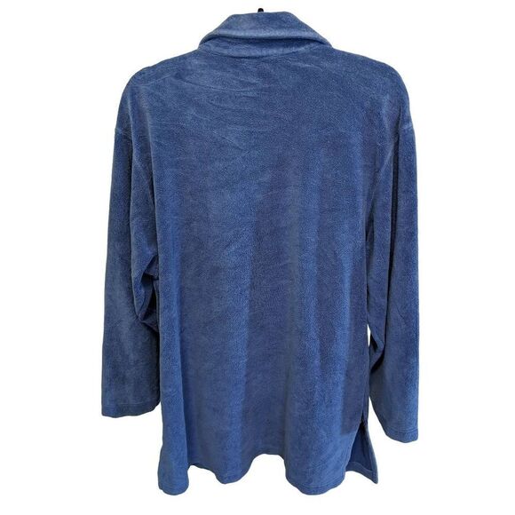 Nordstrom Blue Button Down Shirt/Jacket with Two Pockets in Front Size Large - Picture 2 of 5